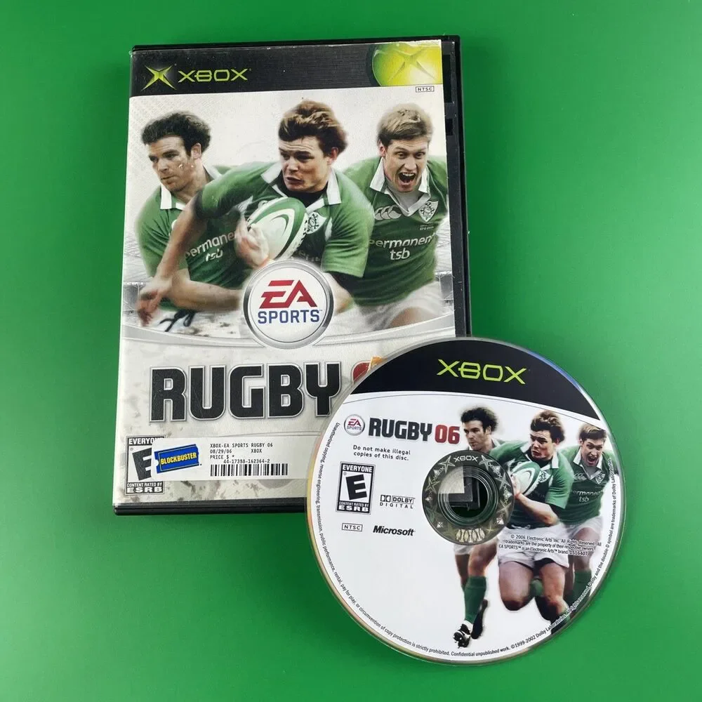 Original Xbox Sports Video Game Lot NLF Fever 2003 Fifa World Cup 2002 Rugby 06